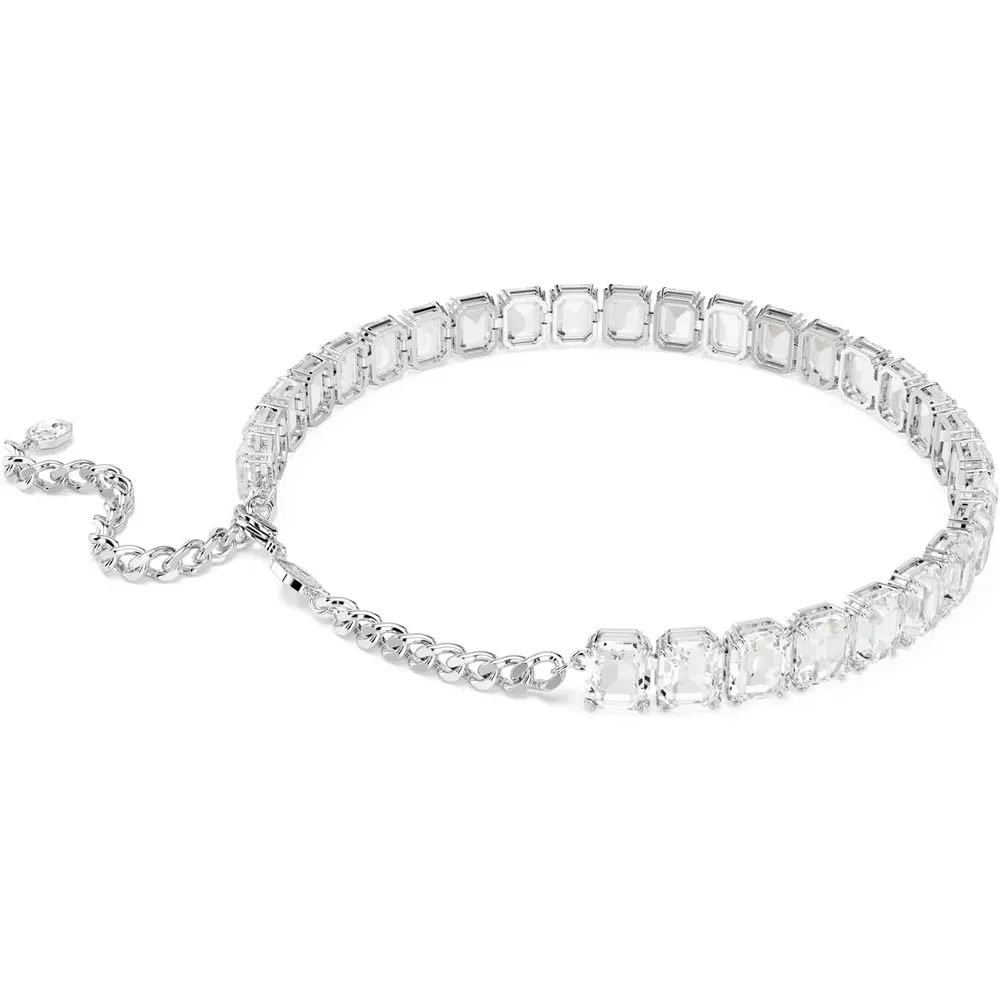 SWAROVSKI COLLAR CHOKER OCTÁGONO MILLENIA ACABADO RODIO PARA MUJER | TRANSPARENTE