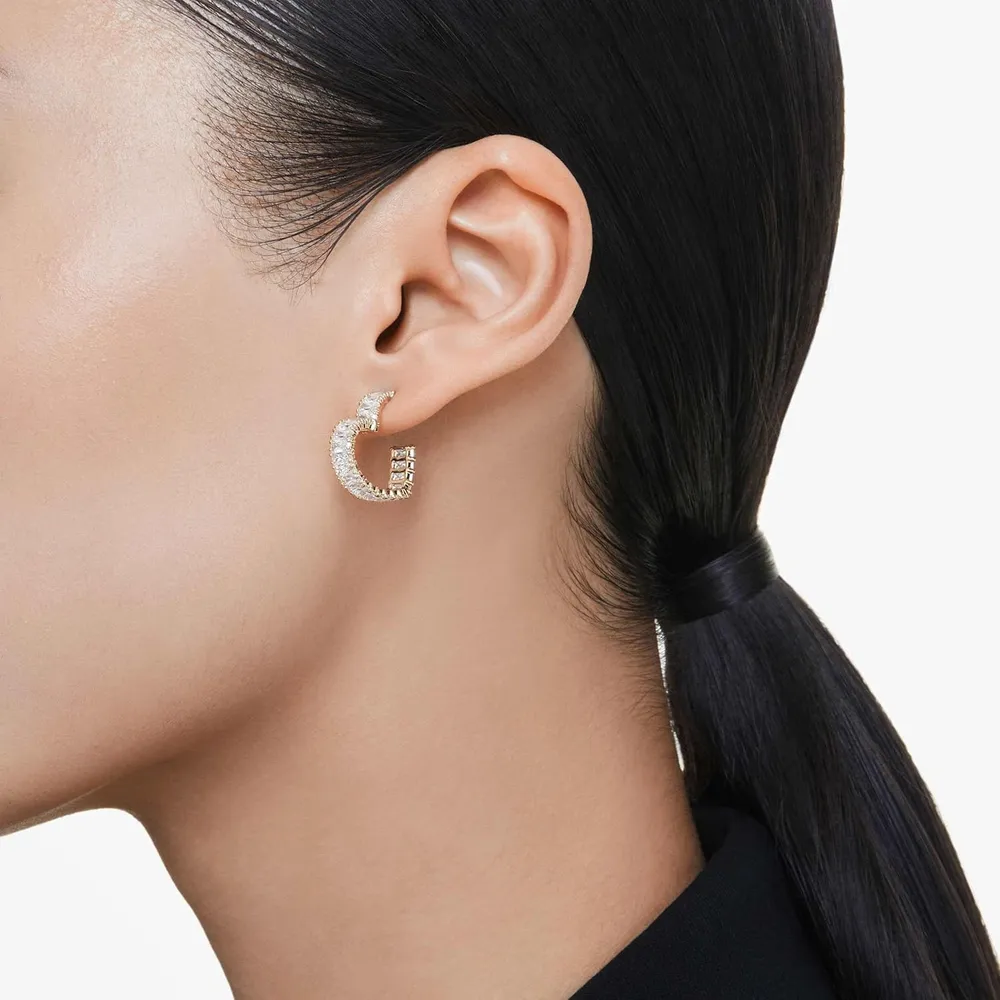 SWAROVSKI ARETES ARO CORAZÓN ZIRCONIA ORO | DORADO