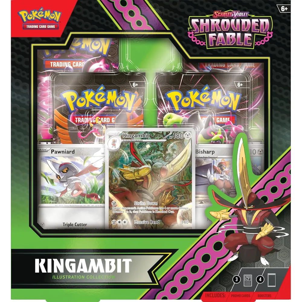 JUEGO DE CARTAS POKÉMON TCG SCARLET & VIOLET SHROUDED FABLE KINGAMBIT ILLUSTRATION COLLECTION (INGLÉS)