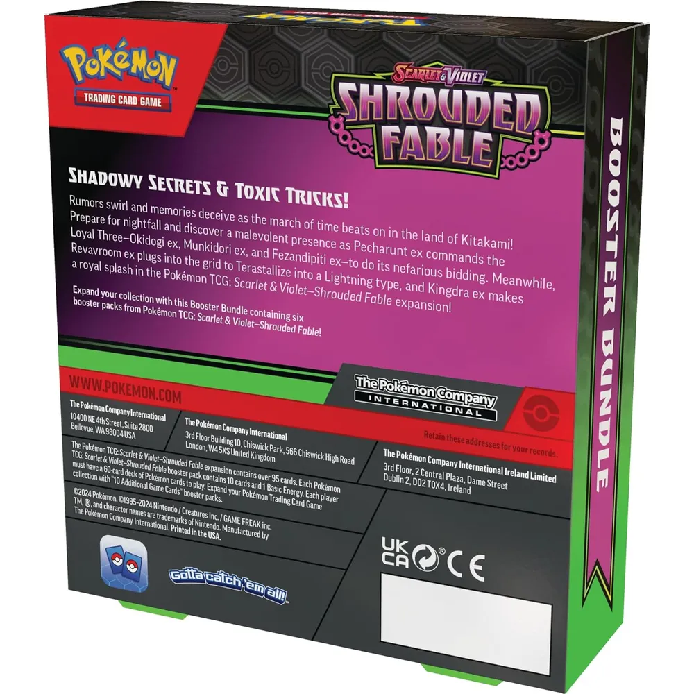 JUEGO DE CARTAS POKÉMON TCG SCARLET & VIOLET SHROUDED FABLE BOOSTER PACK (INGLÉS)