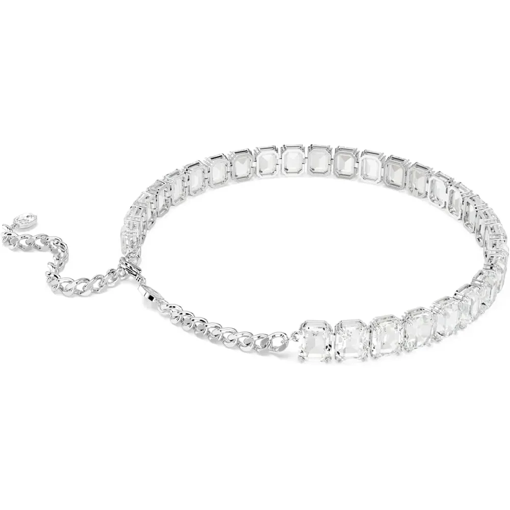 SWAROVSKI COLLAR CHOKER OCTÁGONO MILLENIA ACABADO RODIO PARA MUJER | PLATEADO