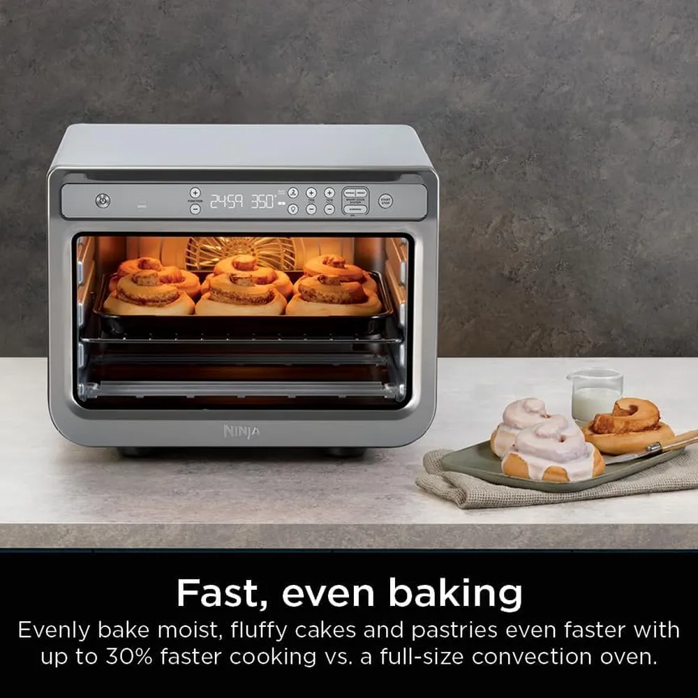 NINJA PRESTIGE XL DT551, HORNO TOSTADOR Y FREIDORA 10 EN 1, 1800 W | ACERO
