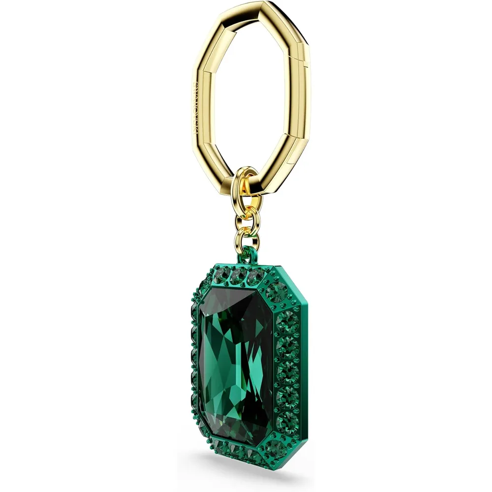 SWAROVSKI LLAVERO CRISTAL OCTÁGONO LUCENT ACABADO ORO PARA MUJER | VERDE