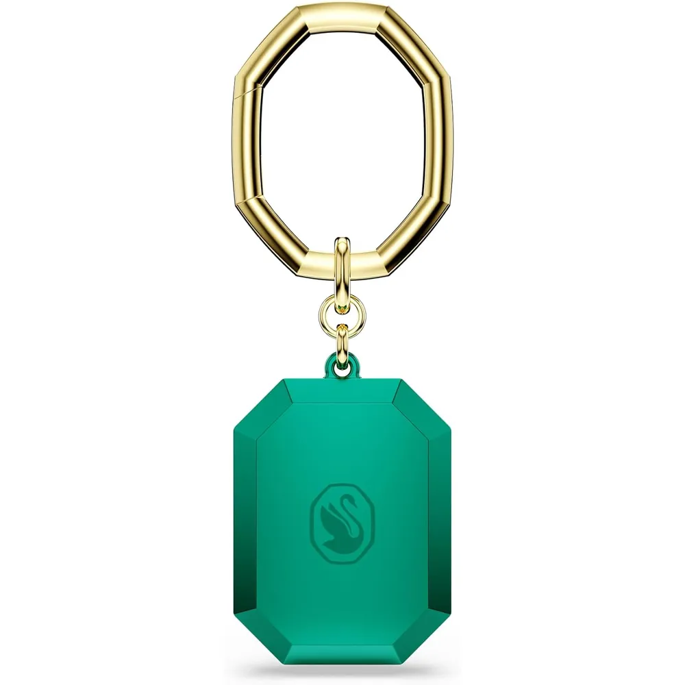 SWAROVSKI LLAVERO CRISTAL OCTÁGONO LUCENT ACABADO ORO PARA MUJER | VERDE