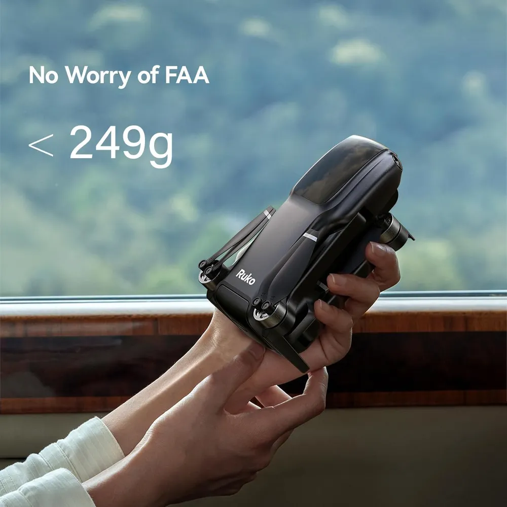 Ruko U11 Mini dron 4K GPS ultraligero con 70 min de vuelo y retorno automático