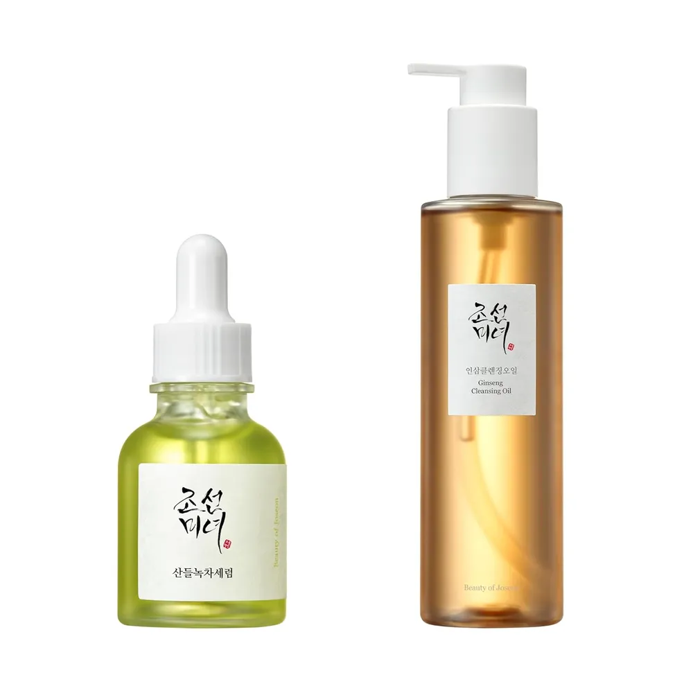 Beauty of Joseon | Set Sérum Calmante de Té Verde y Pantenol + Aceite Limpiador de Ginseng