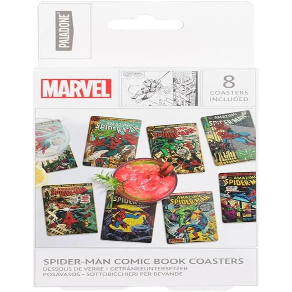 b0d5hcvnv9_1_webp.webp Paladone Spider-Man, juego de posavasos cómic 8 unidades oficial