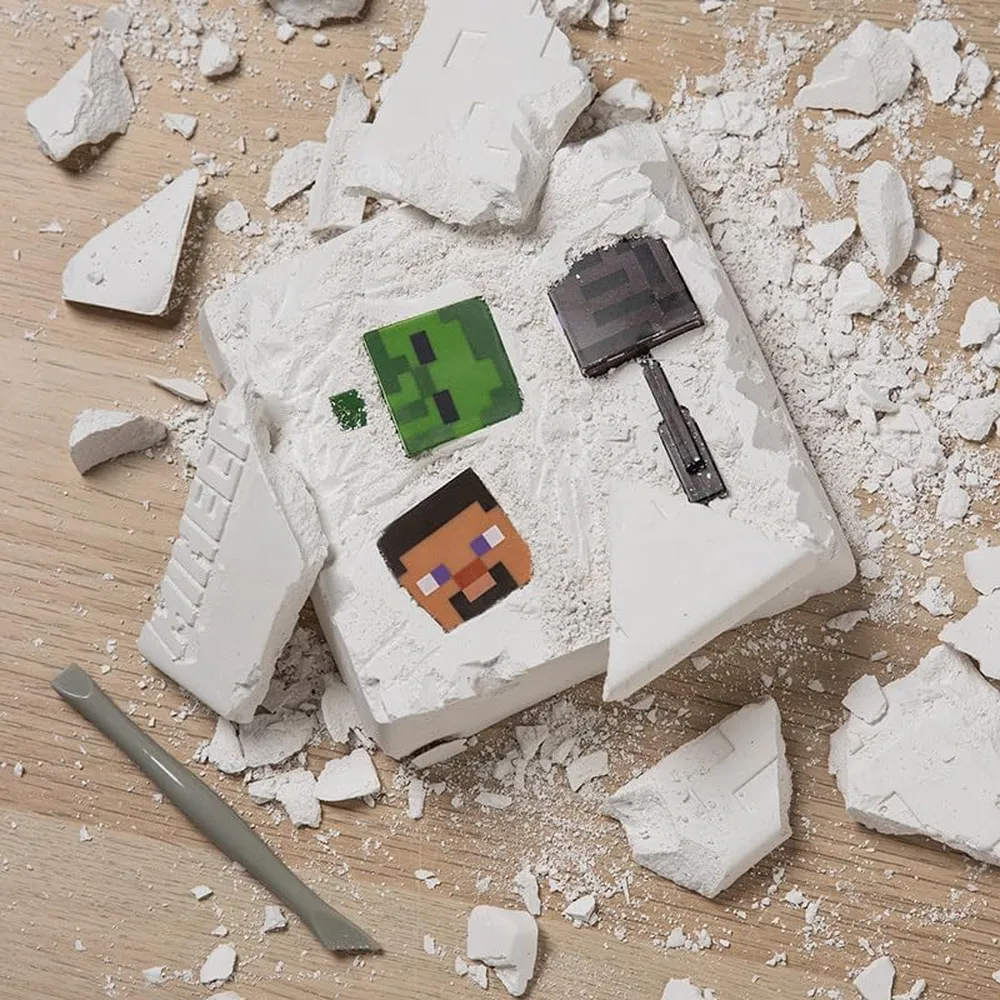 Paladone Minecraft, kit de excavación con tres personajes icónicos