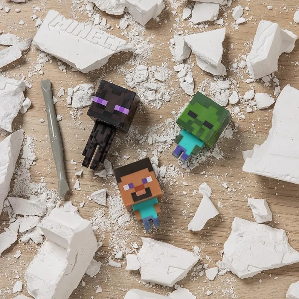 Paladone Minecraft, kit de excavación con tres personajes icónicos