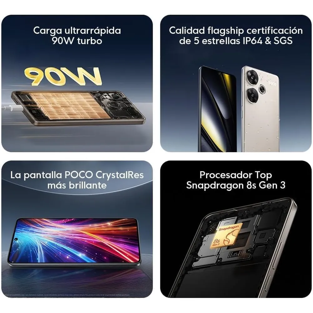 CELULAR XIAOMI POCO F6 512GB 12GB | TITANIO