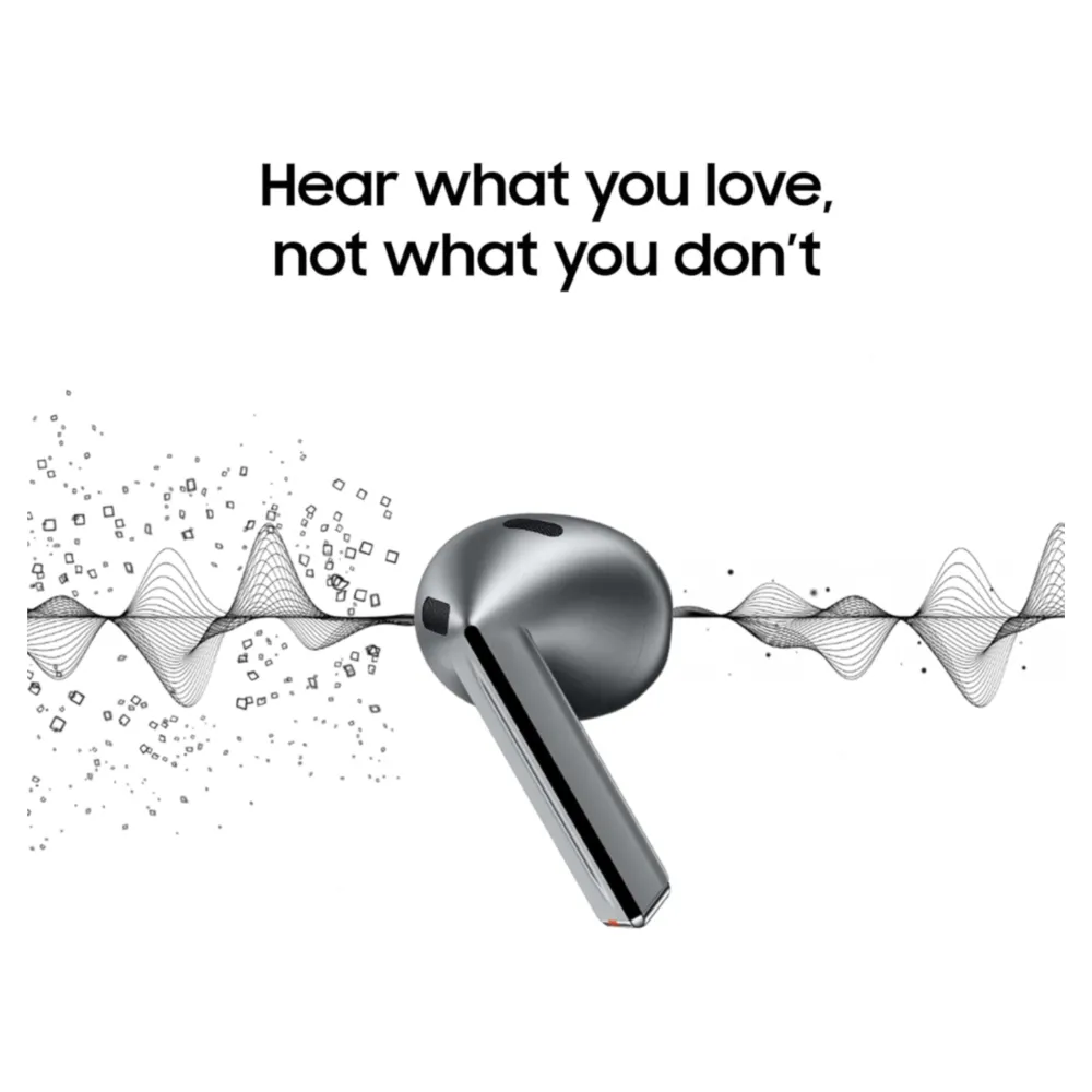 AUDÍFONOS INALÁMBRICOS SAMSUNG GALAXY BUDS 3 AI CON FUNDA Y CANCELACIÓN DE RUIDO | PLATEADO