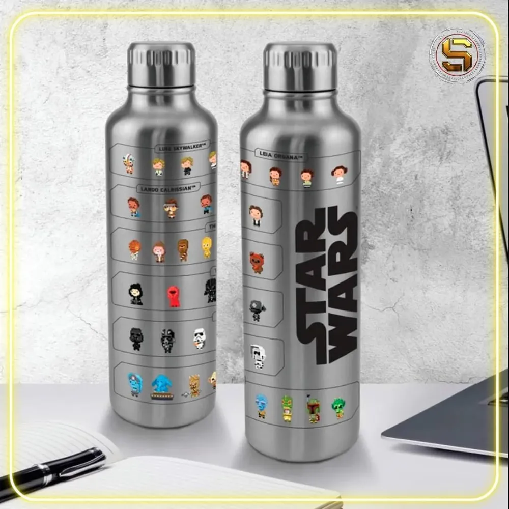 Paladone Star Wars, botella metálica decorativa con licencia oficial 16 oz / 473 ml