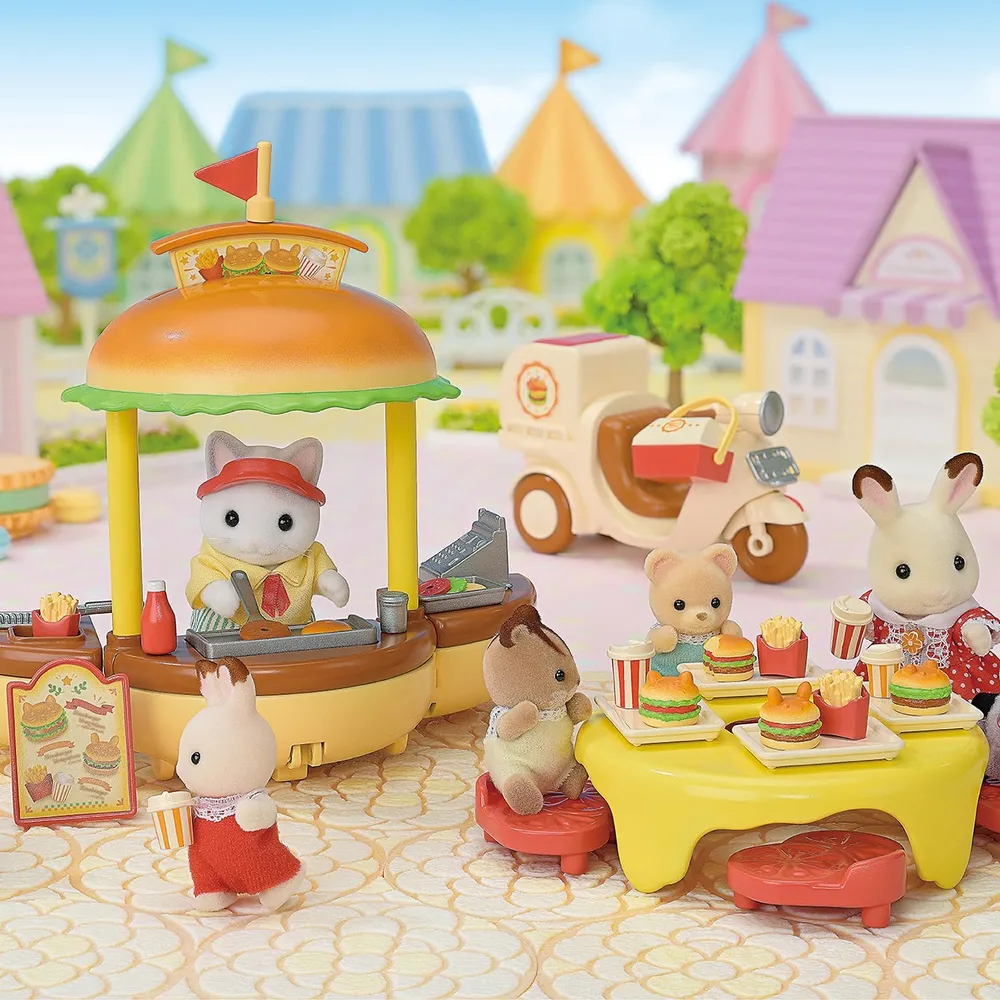 SET SYLVANIAN FAMILIES PUESTO DE HAMBURGUESAS