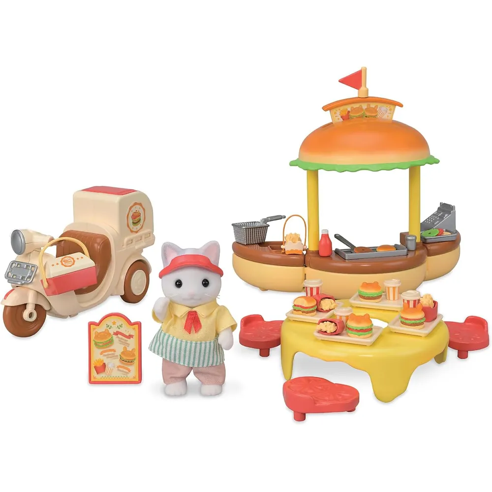 SET SYLVANIAN FAMILIES PUESTO DE HAMBURGUESAS