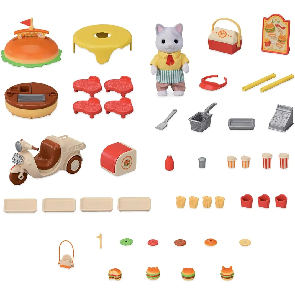SET SYLVANIAN FAMILIES PUESTO DE HAMBURGUESAS