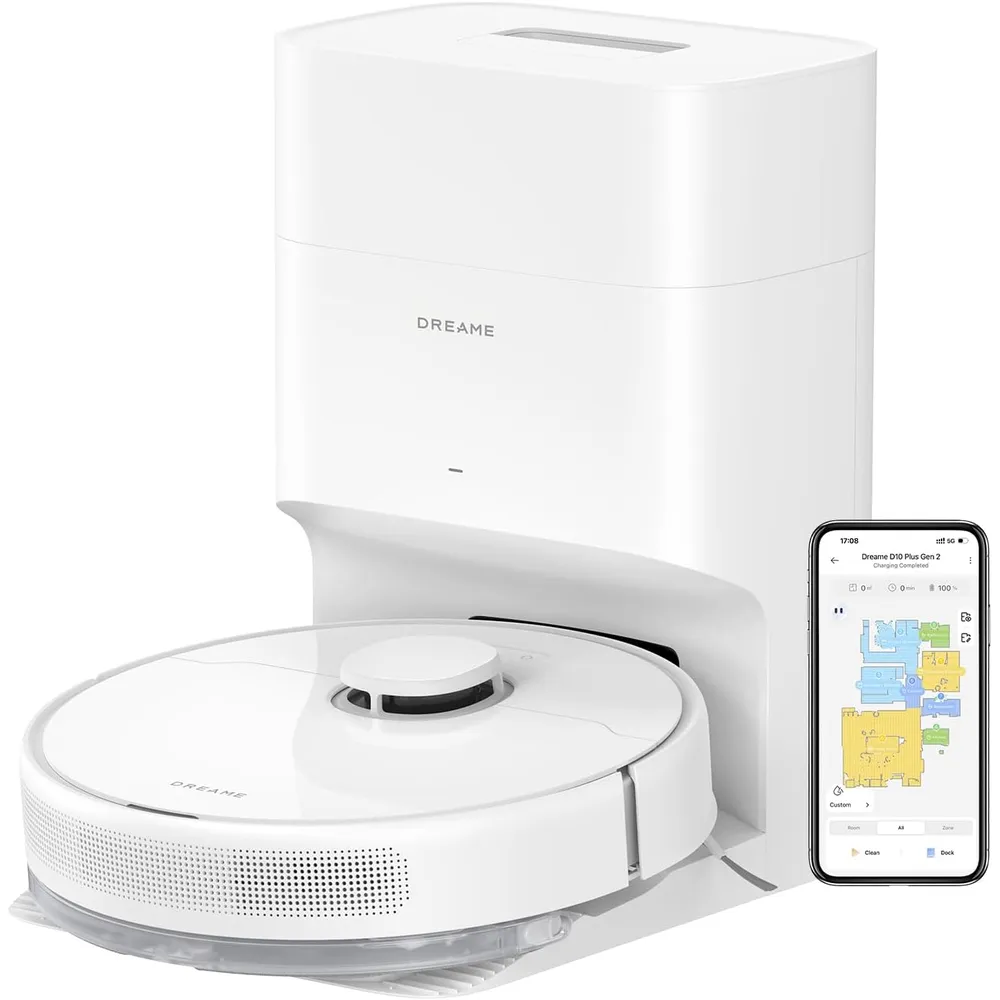 Dreame D10 Plus Gen 2 robot aspirador con base autovaciable | Blanco
