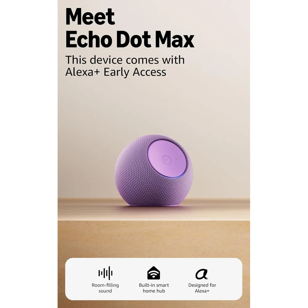 PARLANTE INTELIGENTE AMAZON ECHO DOT MAX | AMETHYST