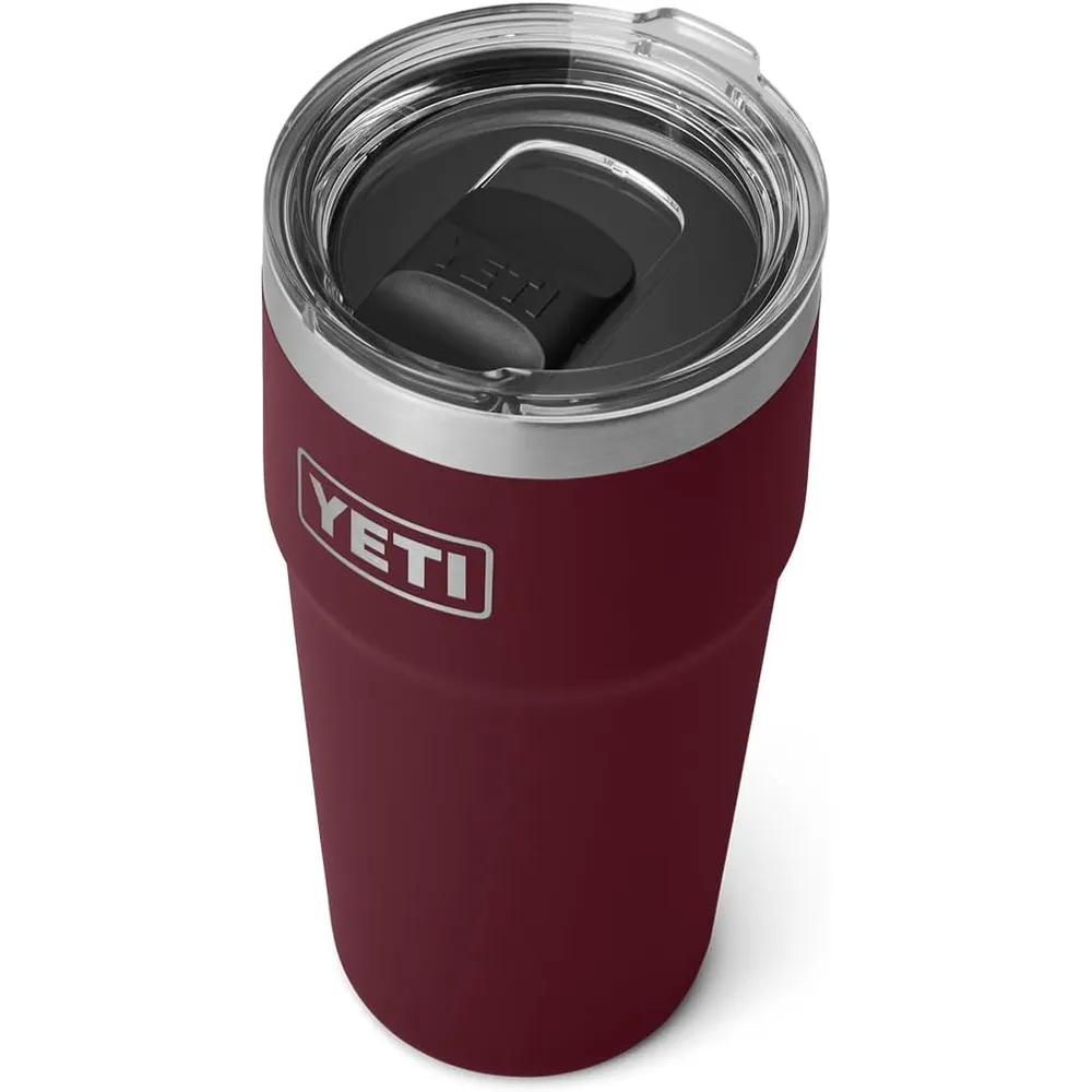 YETI Rambler Vaso de 20 oz de acero inoxidable y tapa MagSlider color guinda