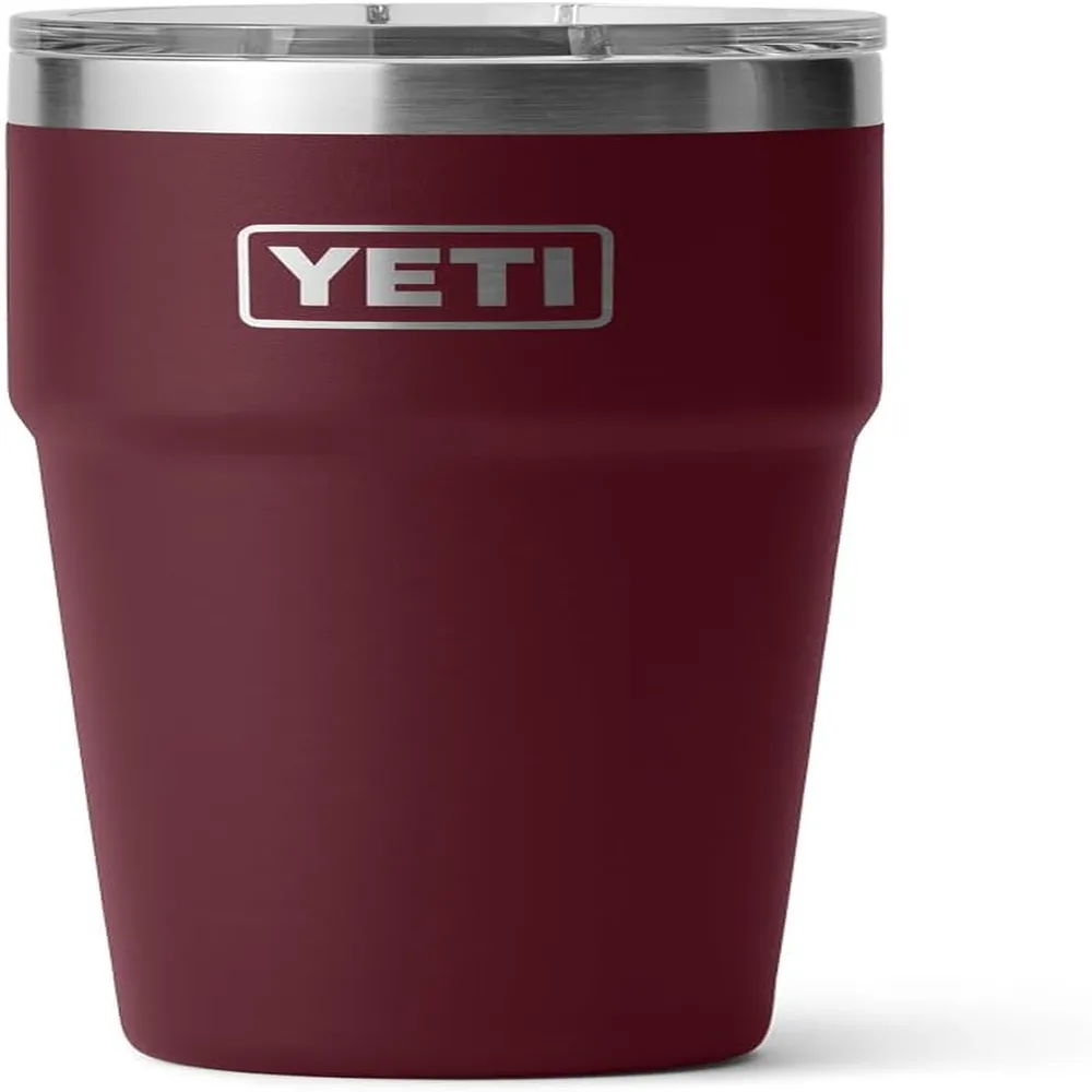 YETI Rambler Vaso de 20 oz de acero inoxidable y tapa MagSlider color guinda