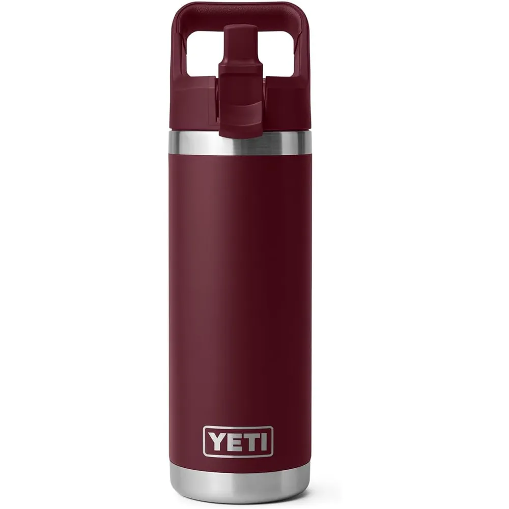 YETI Botella Rambler con Tapa de Cañita de 18 oz | Guinda