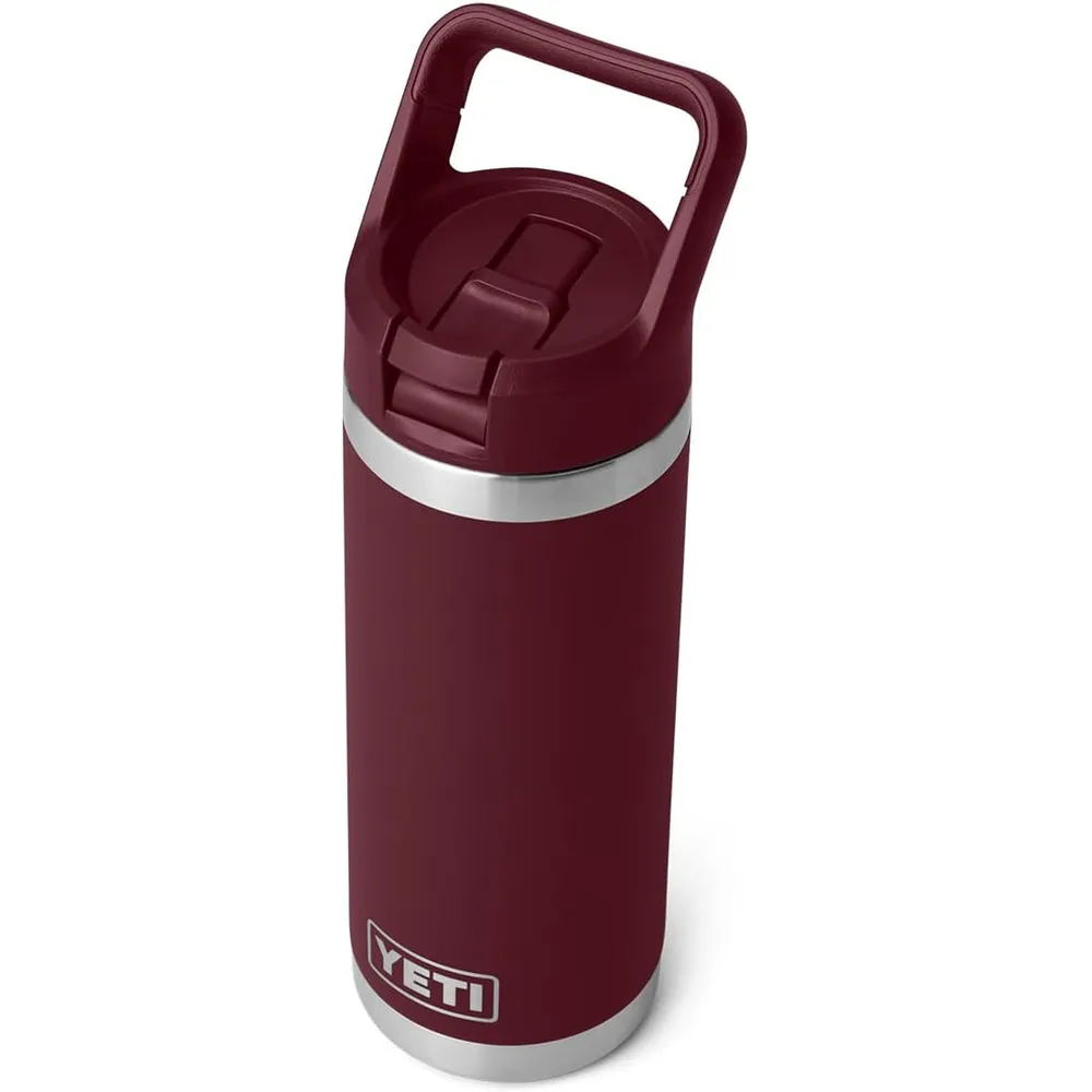 YETI Botella Rambler con Tapa de Cañita de 18 oz | Guinda