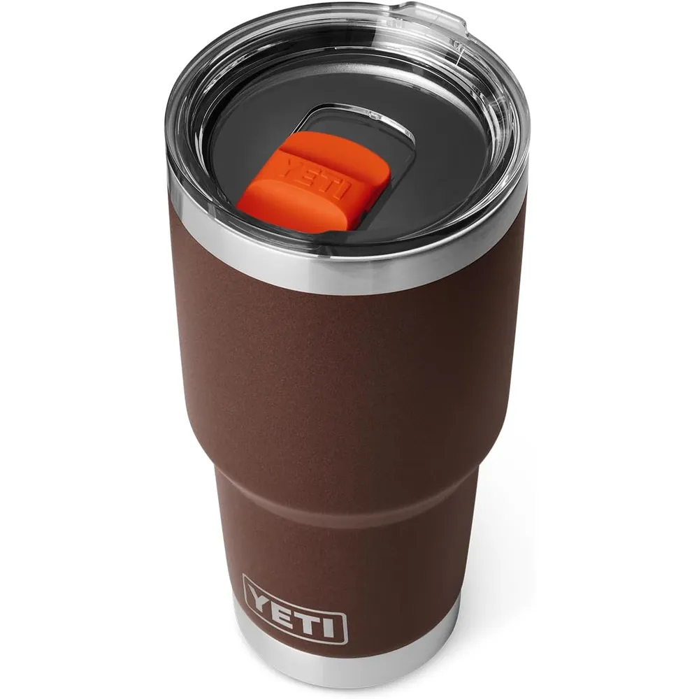 YETI Rambler Vaso de 30 oz de acero inoxidable y tapa MagSlider color marrón