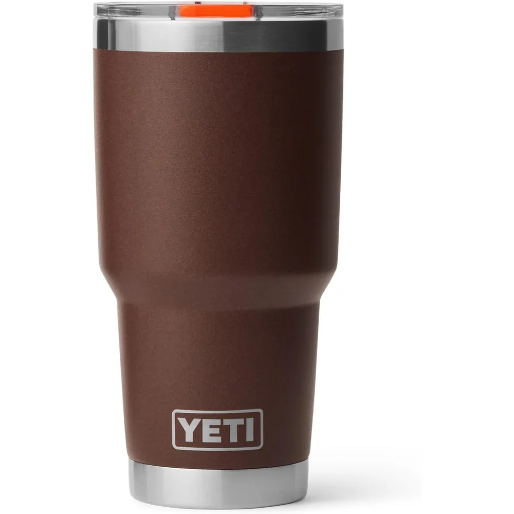 YETI Rambler Vaso de 30 oz de acero inoxidable y tapa MagSlider color marrón