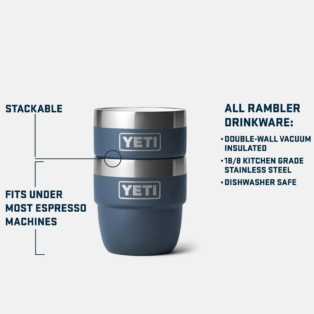YETI Rambler Paxk 2 vasos s de 4 oz de acero inoxidable para expreso color verde limón