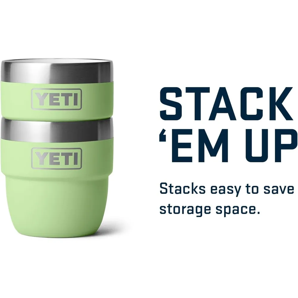 YETI Rambler Paxk 2 vasos s de 4 oz de acero inoxidable para expreso color verde limón