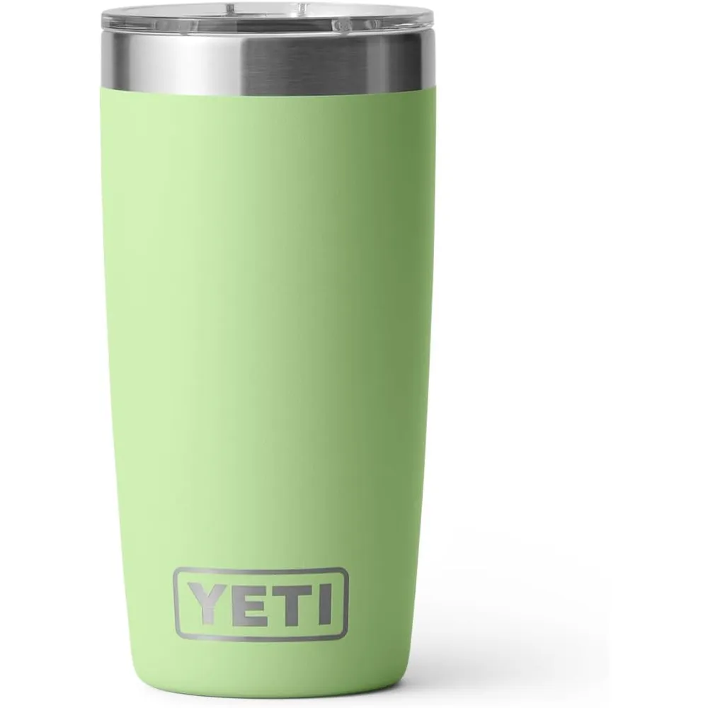 YETI Rambler Vaso de 10 oz de acero inoxidable y tapa MagSlider color verde limón