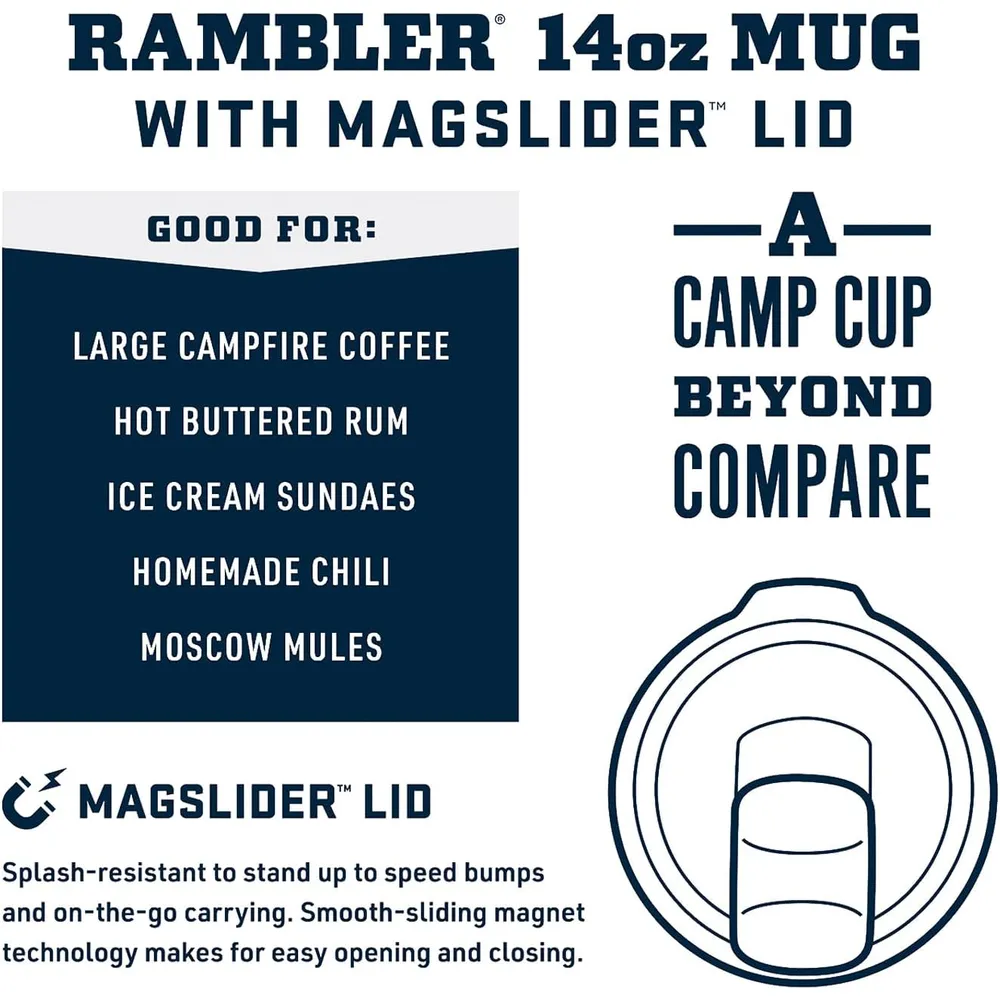 YETI Rambler Taza Apilable con Tapa Magslider de 14 oz | Guinda