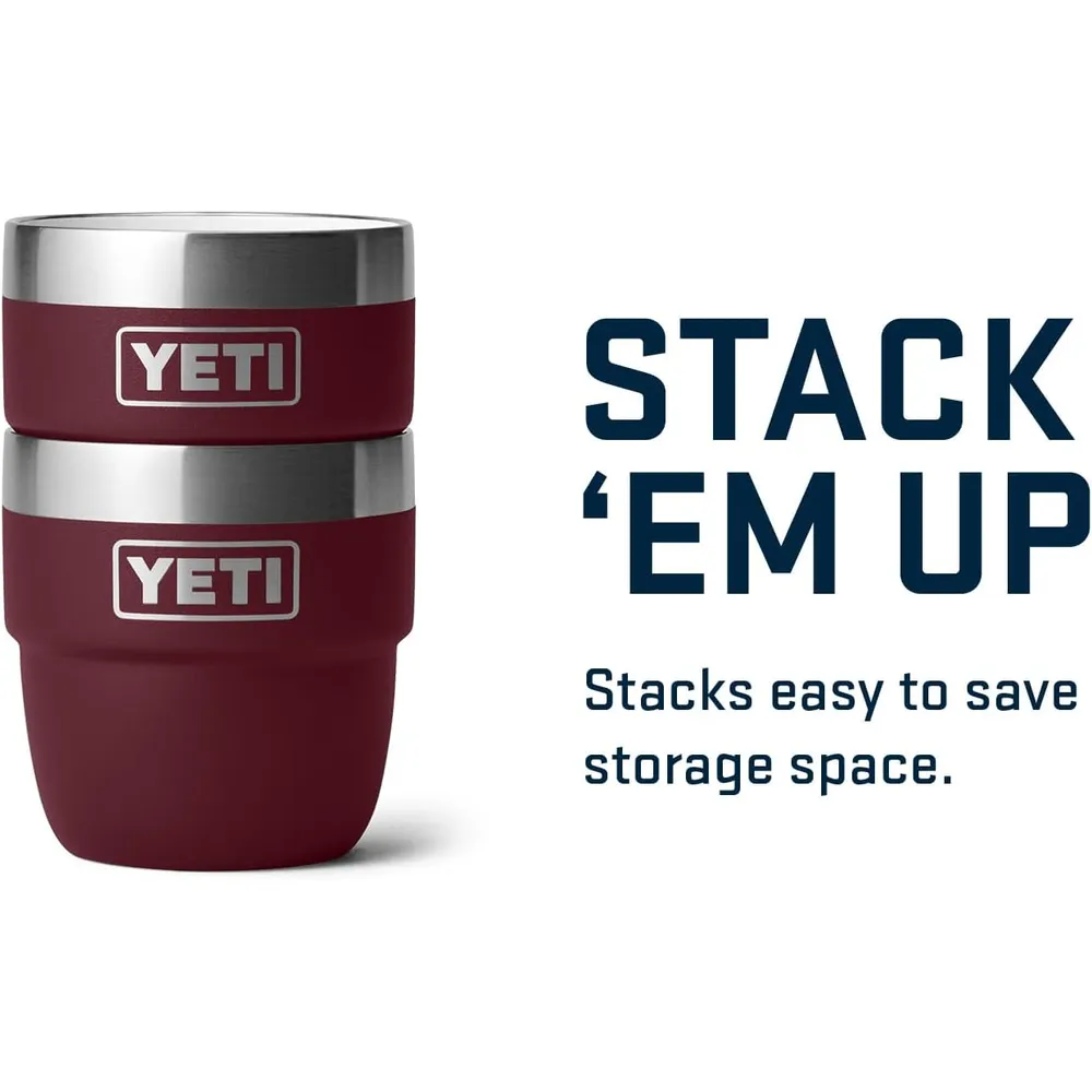 YETI Rambler Paxk 2 vasos s de 4 oz de acero inoxidable para expreso color rojo