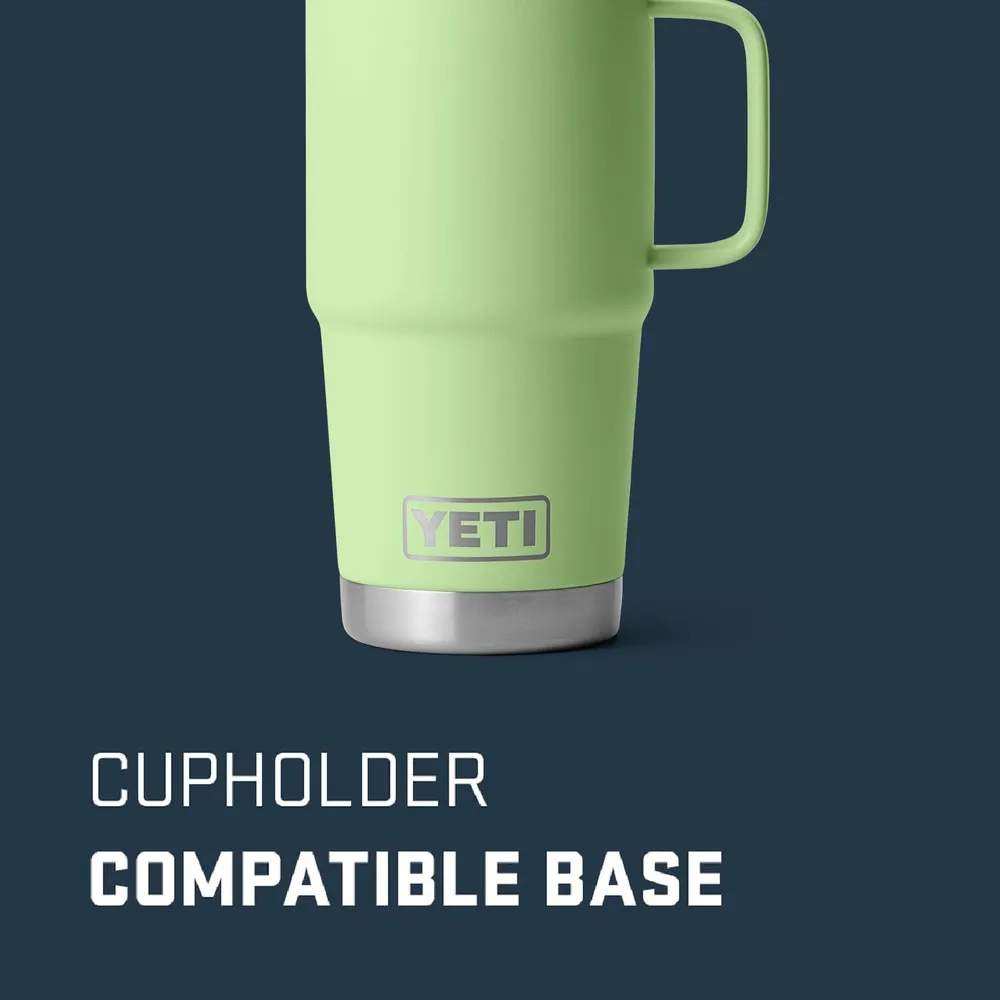 YETI Rambler Vaso de 20 oz de acero inoxidable y tapa Stronghold color verde limón