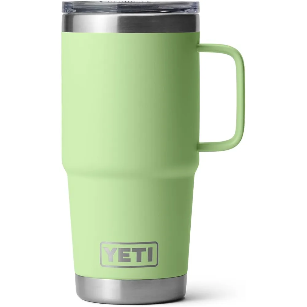 YETI Rambler Vaso de 20 oz de acero inoxidable y tapa Stronghold color verde limón