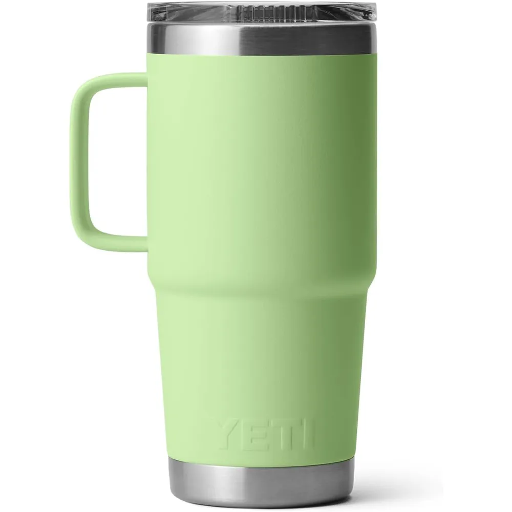YETI Rambler Vaso de 20 oz de acero inoxidable y tapa Stronghold color verde limón