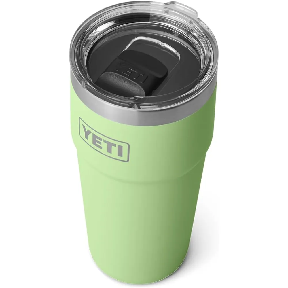 YETI Rambler Vaso de 20 oz de acero inoxidable y tapa MagSlider color verde limón