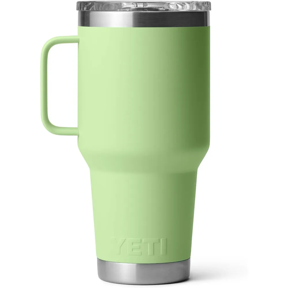 YETI Rambler Vaso de 30 oz de acero inoxidable y tapa Stronghold color verde limón
