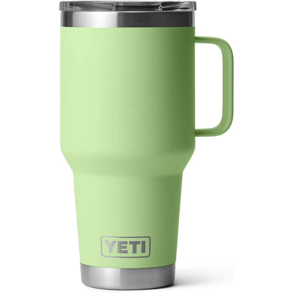 YETI Rambler Vaso de 30 oz de acero inoxidable y tapa Stronghold color verde limón