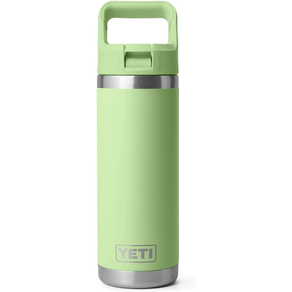 YETI Botella Rambler con Tapa de Cañita de 18 oz | Verde Limón