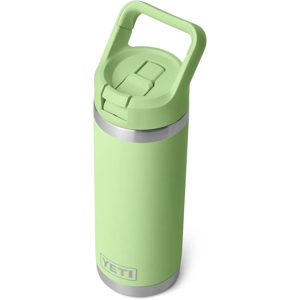 YETI Botella Rambler con Tapa de Cañita de 18 oz | Verde Limón