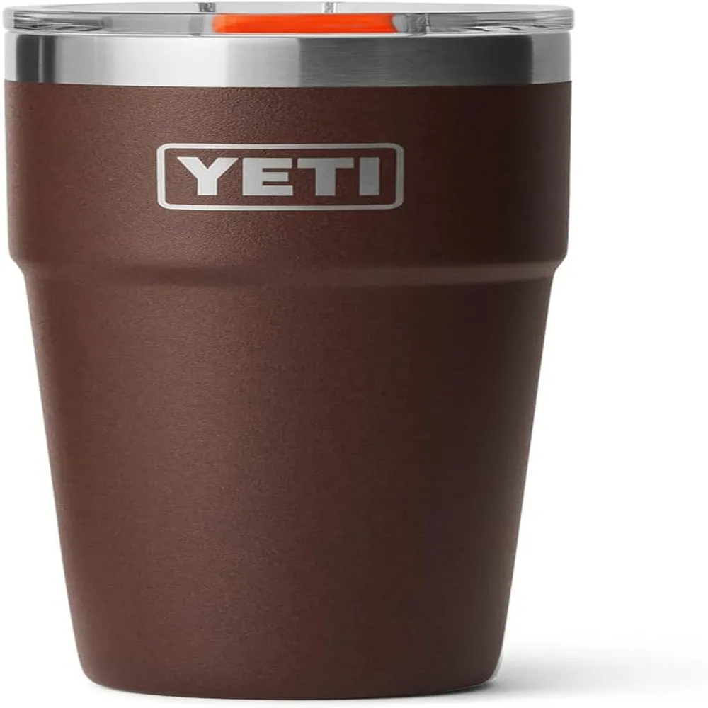 YETI Rambler Vaso de 20 oz de acero inoxidable y tapa MagSlider color marrón