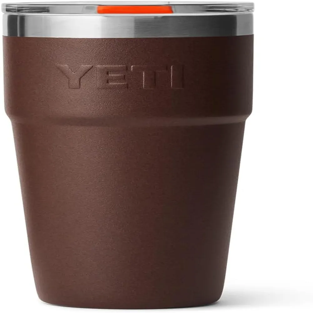 YETI Rambler Vaso de 20 oz de acero inoxidable y tapa MagSlider color marrón