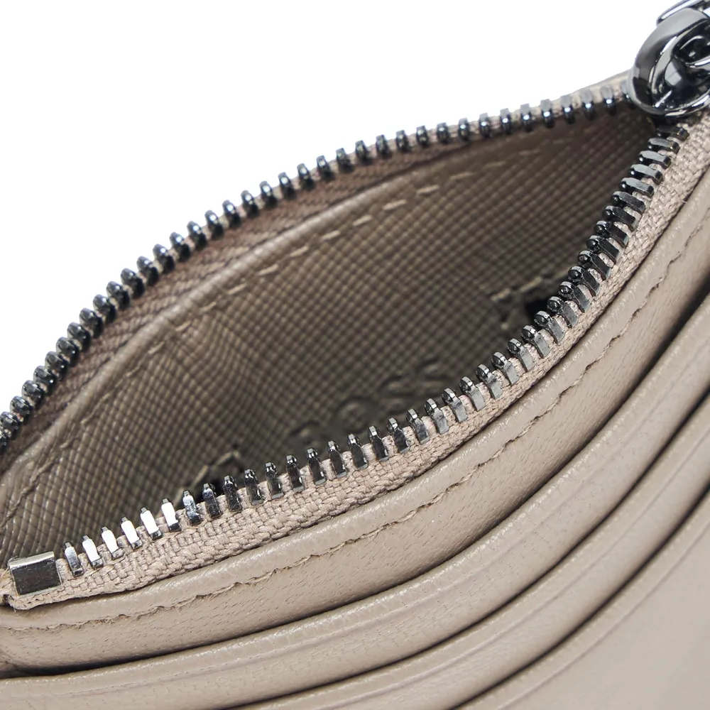 TARJETERO HUGO BOSS ICON ZIP CREMA HOMBRE