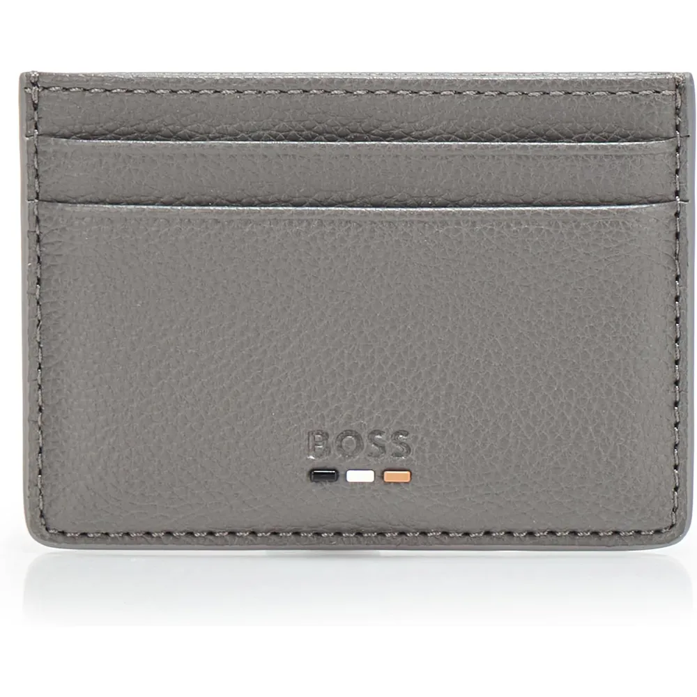 TARJETERO HUGO BOSS RAY LOGO GRIS HOMBRE