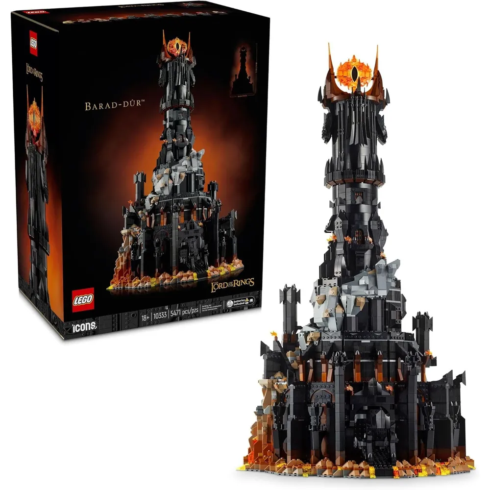 Lego Icons El Señor de los Anillos Barad-dûr, set coleccionable para adultos
