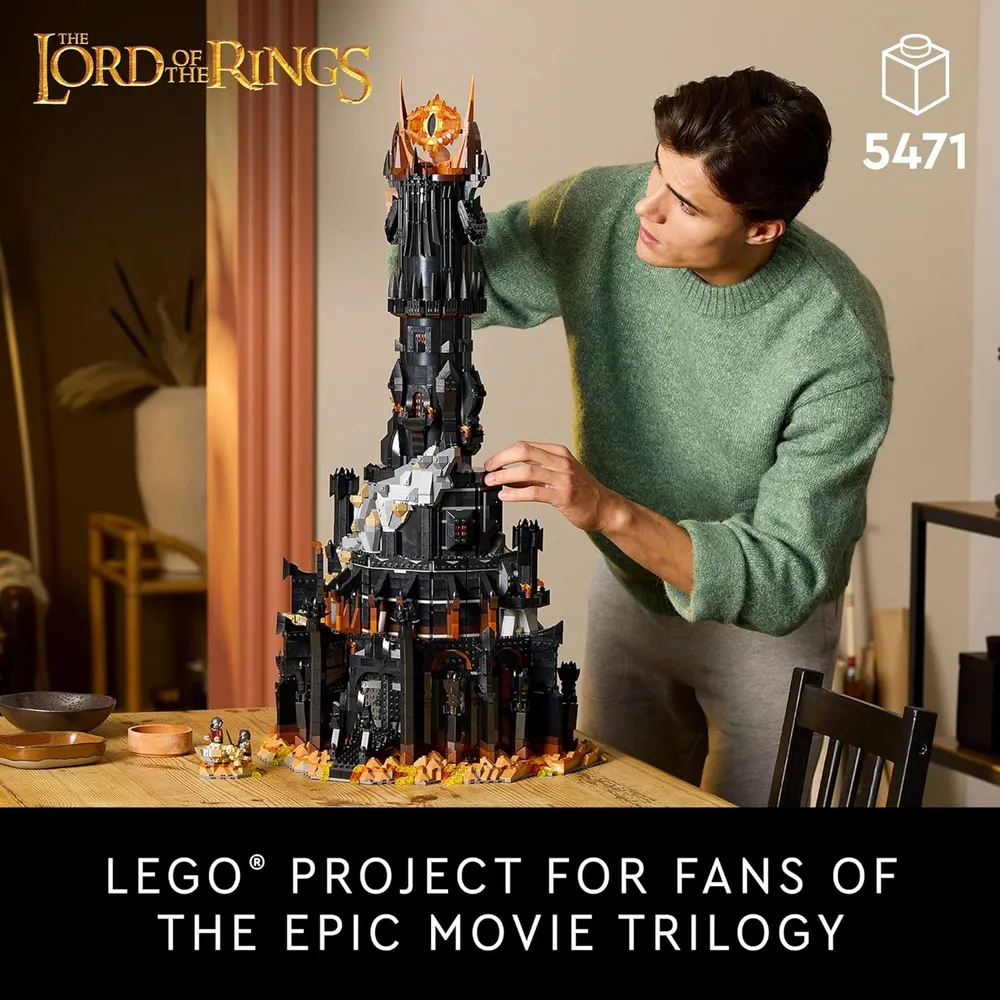 Lego Icons El Señor de los Anillos Barad-dûr, set coleccionable para adultos