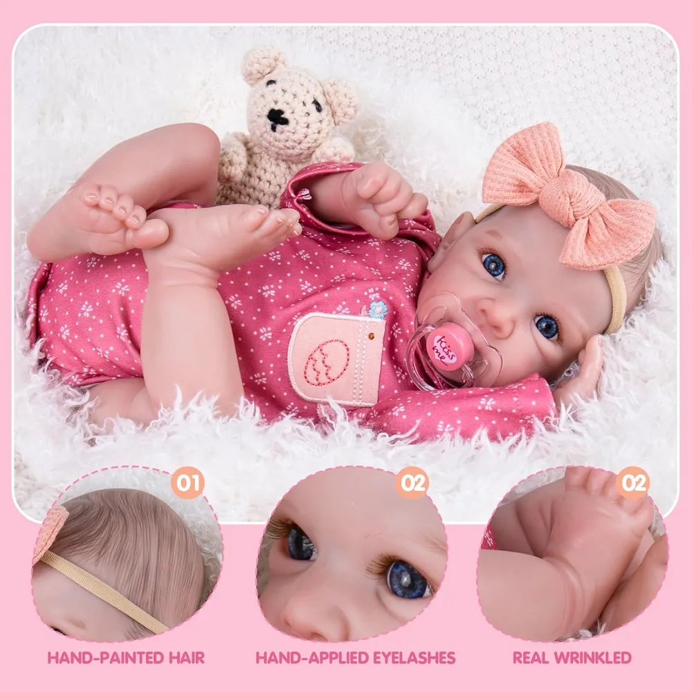 MUÑECA AORI BEBÉ REBORN 20" PINTADA A MANO