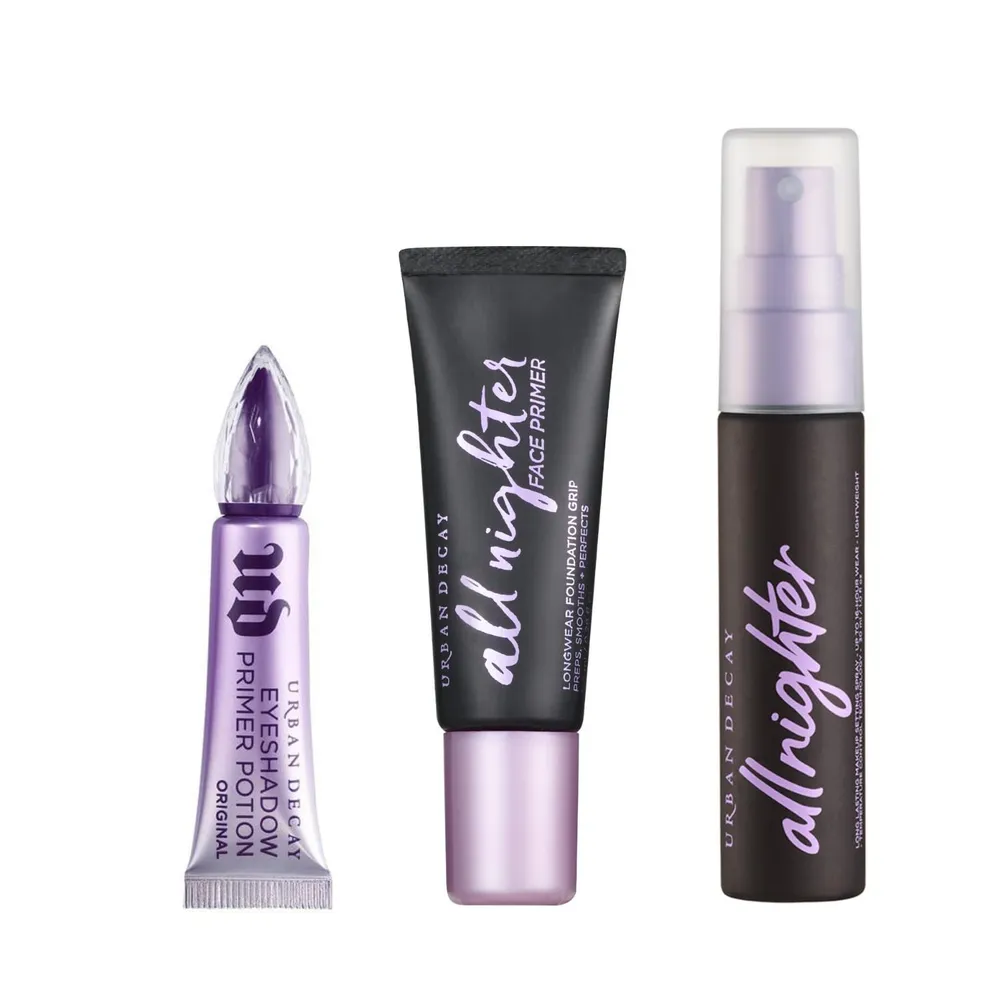 Urban Decay Set de Viaje con Spray Fijador, Primer y Prebase de Sombras – Tamaño Mini