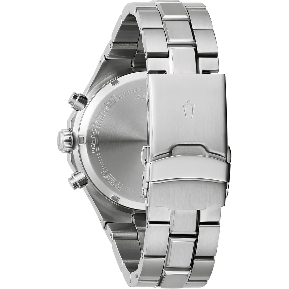 Bulova reloj clásico hombre cronógrafo cuarzo 6 agujas | Plata