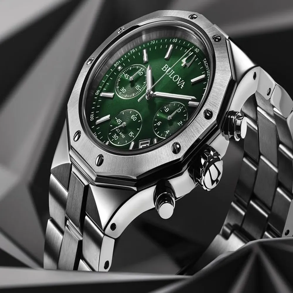 Bulova reloj clásico hombre cronógrafo cuarzo 6 agujas | Plata